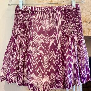 IRO Purple and White A-Line Skirt